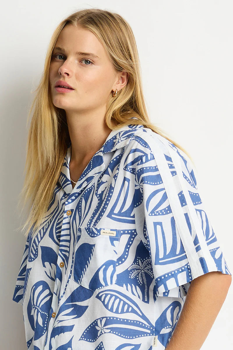 Reef Bowling Shirt - Denim Blue