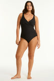 Spinnaker Cross Front One Piece - Black