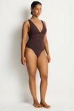Essentials Edit Spliced One Piece - Cocoa