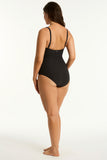 Spinnaker Cross Front One Piece - Black