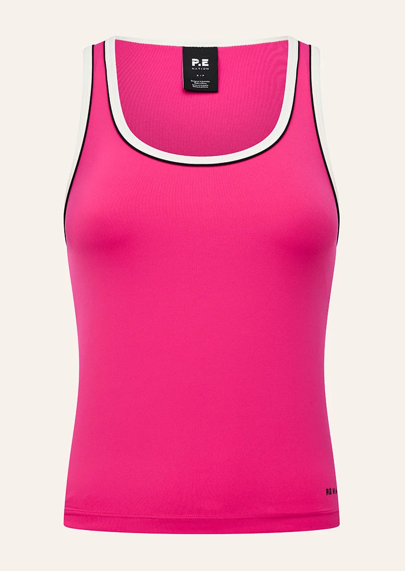 Spectrum Scoop Tank - Cosmo Pink/Whisper White