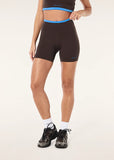 Stellar Bike Short - Coffee/Marina Blue