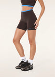 Stellar Bike Short - Coffee/Marina Blue
