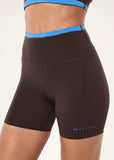 Stellar Bike Short - Coffee/Marina Blue
