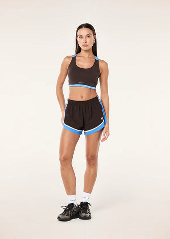 Stride Running Short - Coffee/Marina Blue