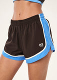Stride Running Short - Coffee/Marina Blue