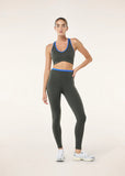 Vita Full Length Legging - Gunmetal/Royal Blue