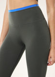 Vita Full Length Legging - Gunmetal/Royal Blue
