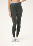 Vita Full Length Legging - Gunmetal/Royal Blue