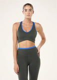 Vita Sports Bra - Gunmetal/Royal Blue