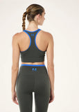 Vita Sports Bra - Gunmetal/Royal Blue