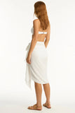 Sunset Frayed Sarong - White