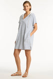 Surf Poncho - Denim Stripe