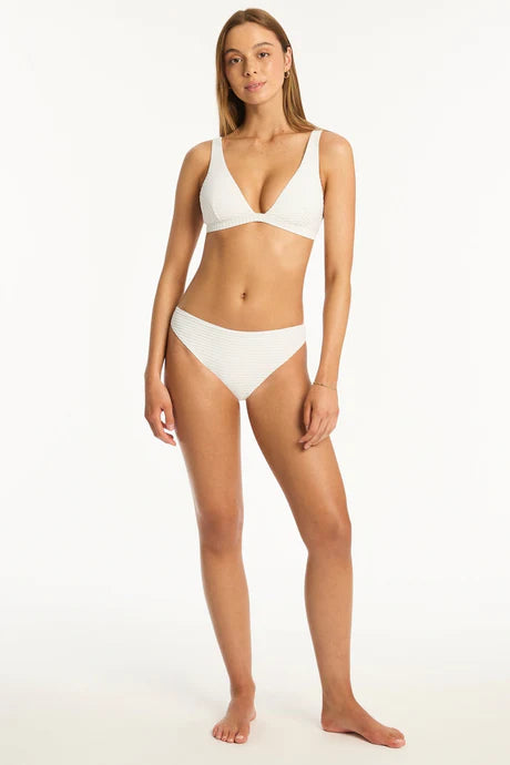 Spinnaker Longline Bralette - White