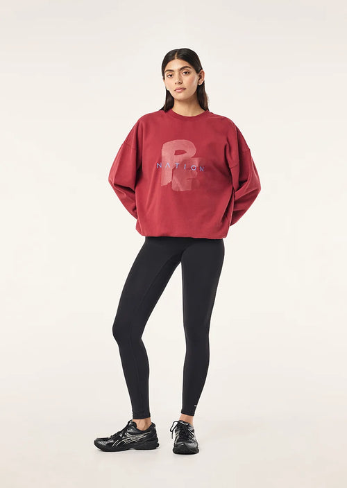 Tidal Oversized Sweat - Cherry
