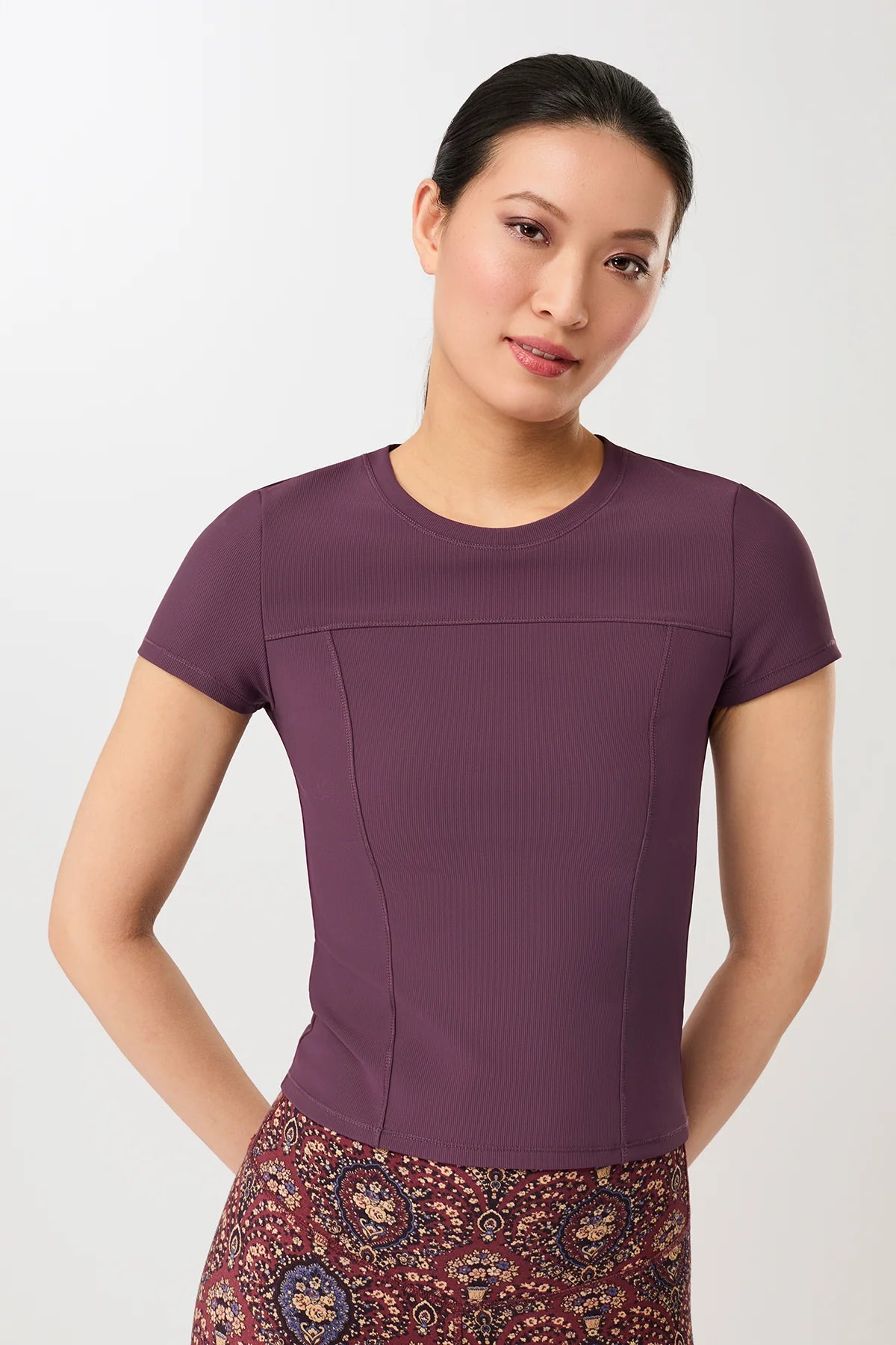 Fitted T-Shirt - Burgundy