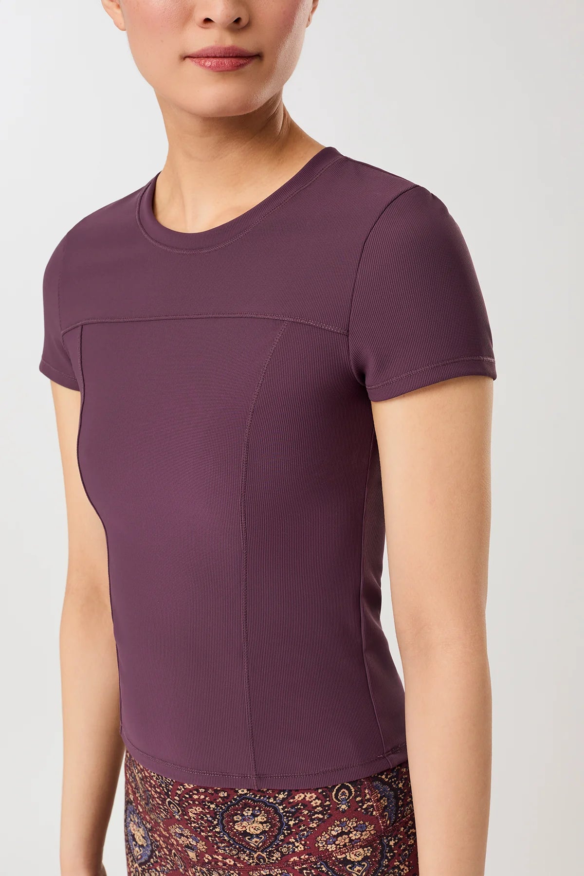Fitted T-Shirt - Burgundy