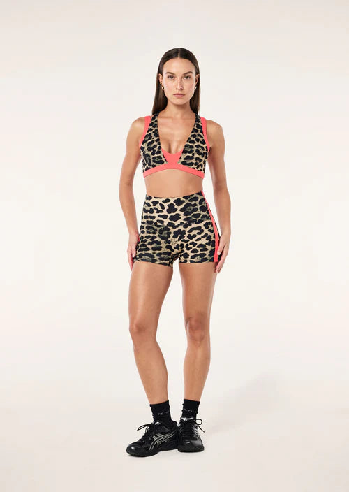 Unity Sports Bra - Leopard/Diva Pink