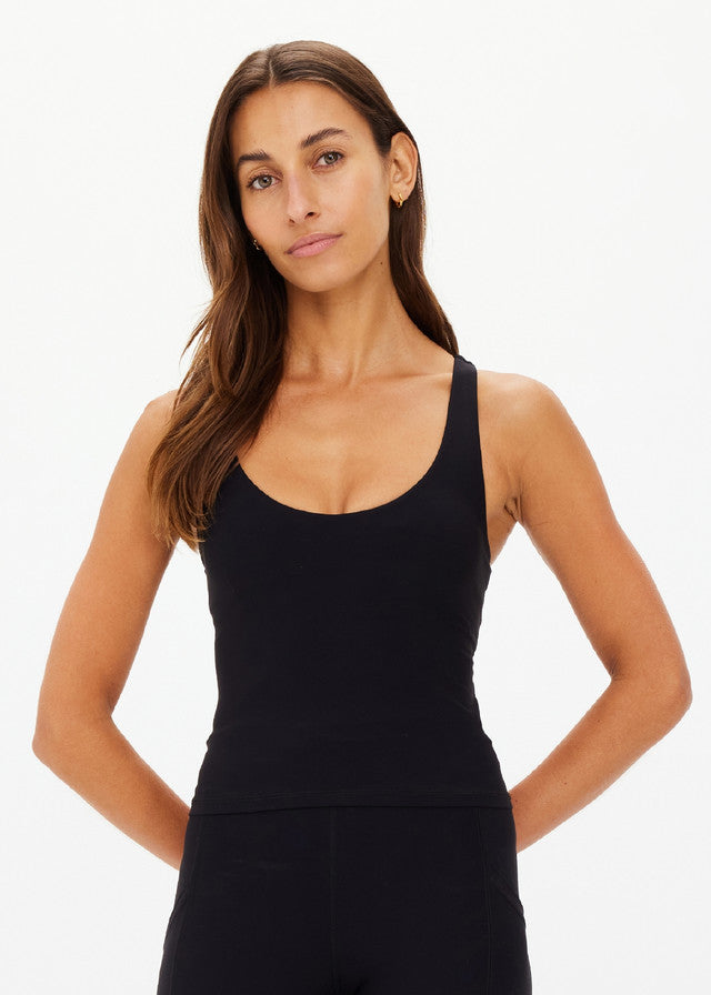 Peached Laurie Tank Top - Black