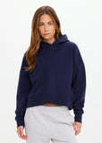 Byron Embossed Logo Hoodie - Navy