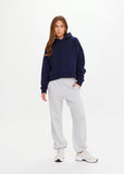 Byron Embossed Logo Hoodie - Navy