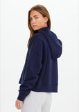 Byron Embossed Logo Hoodie - Navy