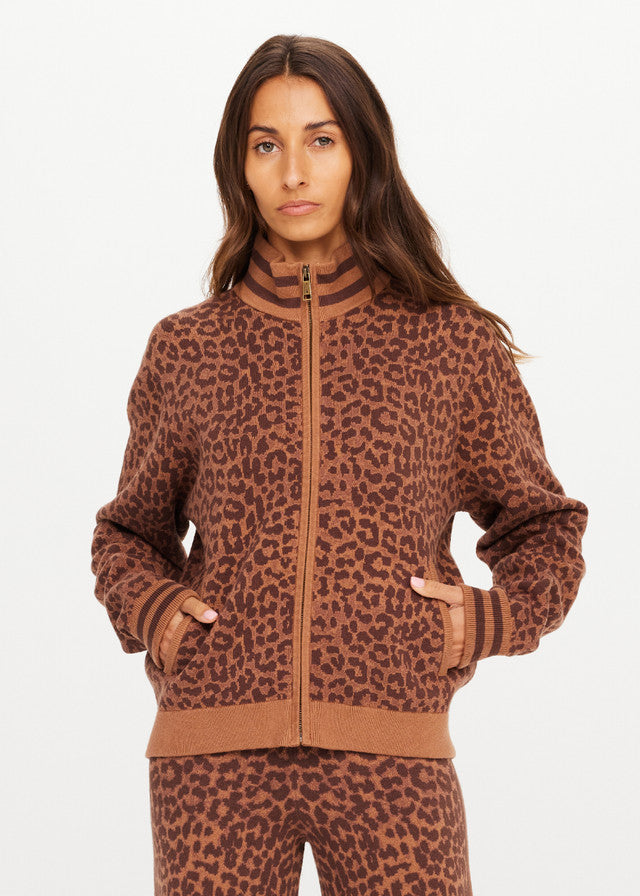 Malawi Margot Knit Jacket - Leopard