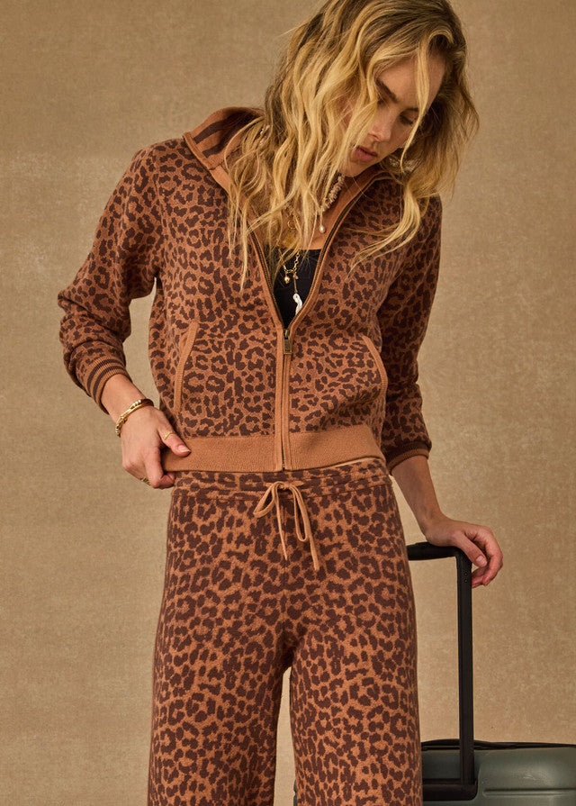 Malawi Margot Knit Jacket - Leopard