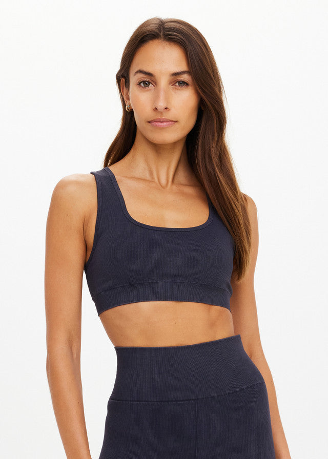 Seamless Jade Racerback Bra - Ink
