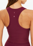 Peached Sophie Crop Top - Bordeaux