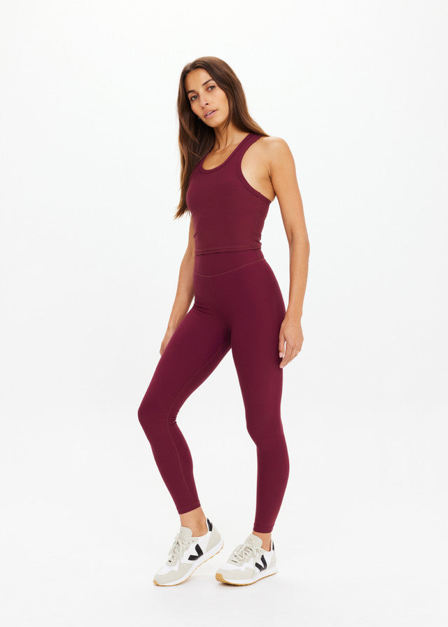 Peached Midi Pant - Bordeaux
