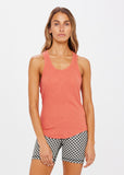 Frankie Rib Tank - Pink Clay