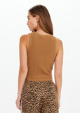 Babylon Button Knit Vest - Tan