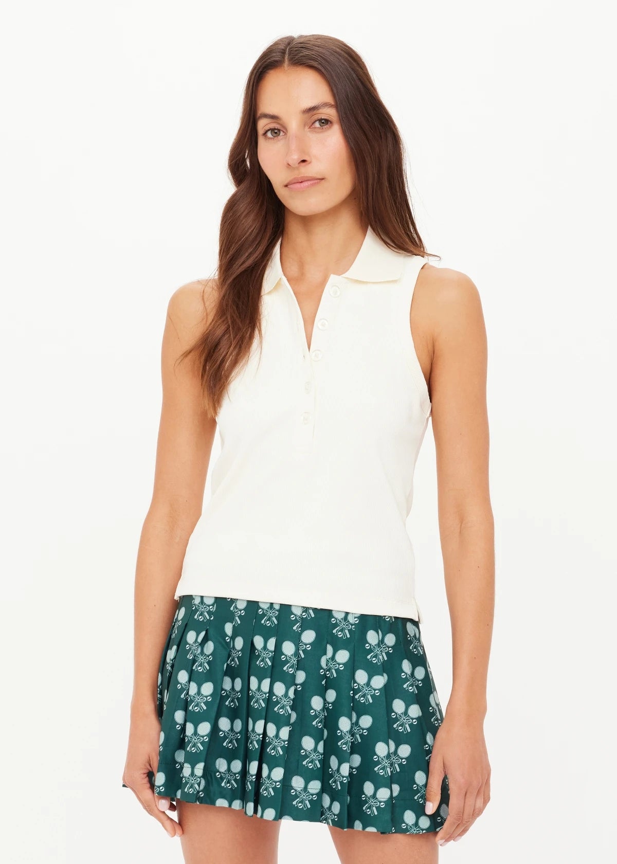 Courtship Henri Collared Top - Creme