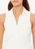Courtship Henri Collared Top - Creme