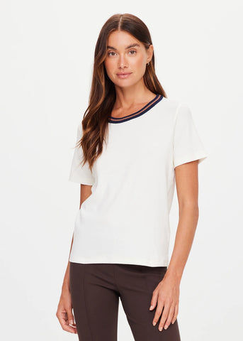 Zahra Rib Tee - Cream