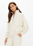 Hamilton Wren Half Zip Sweater - White