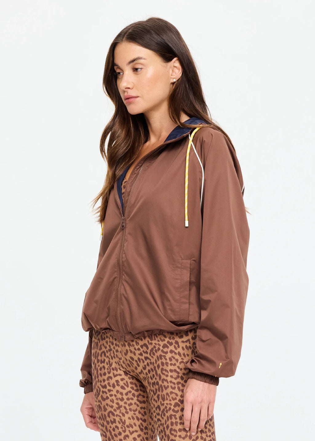Lila Zip Through Jacket - Chocolate
