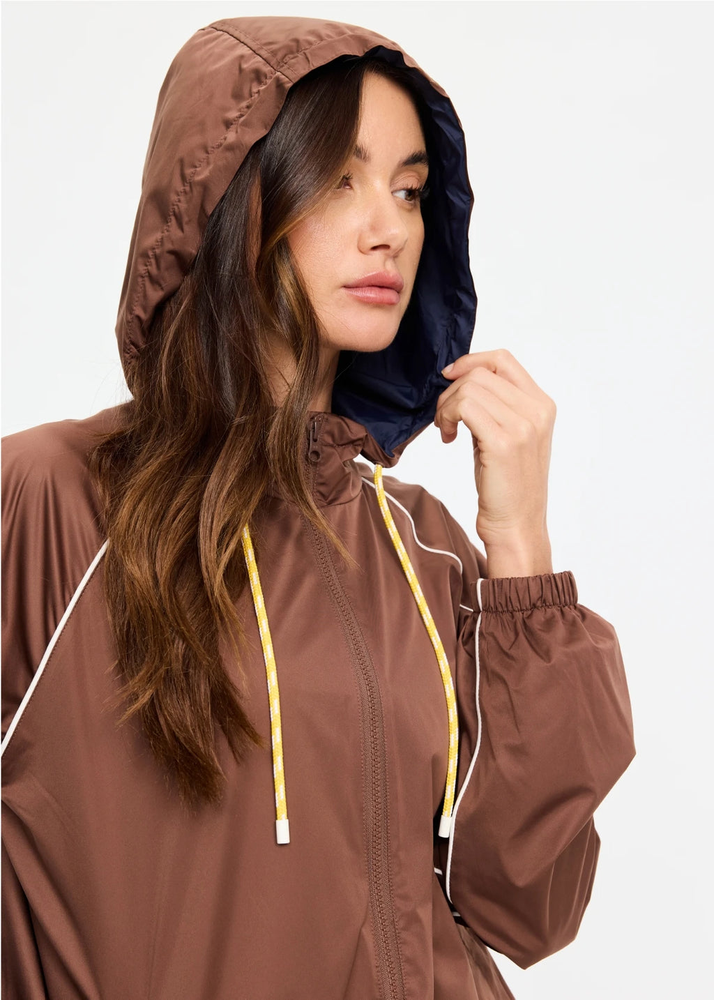Lila Zip Through Jacket - Chocolate