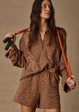 Javan Jones Quarter Zip Sweat - Leopard
