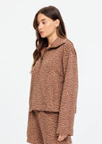Javan Jones Quarter Zip Sweat - Leopard