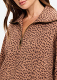 Javan Jones Quarter Zip Sweat - Leopard