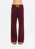 Marnie Panelled Wide Leg Pant - Bordeaux
