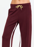 Marnie Panelled Wide Leg Pant - Bordeaux