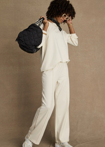 Hamsa Milou Wide Leg Pant - Creme