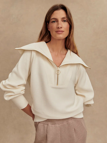 Vine Half Zip - Ivory