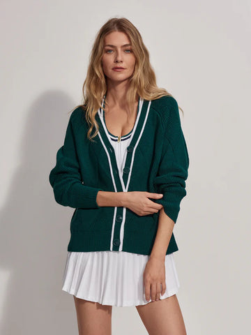 Dorset Relaxed Cardigan Knit - Forest