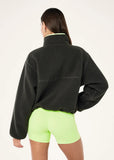 Verde Sherpa Quarter Zip - Caviar/Washed Lime