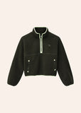 Verde Sherpa Quarter Zip - Caviar/Washed Lime