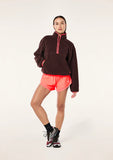Verde Sherpa Quarter Zip - Mahogany/Diva Pink